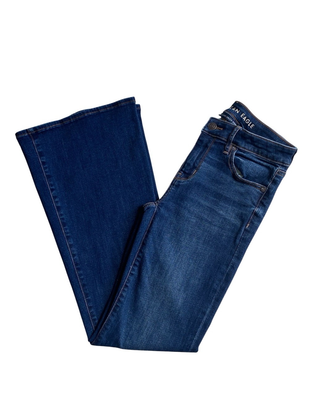 American Eagle Outfitters Womens Low Rise Flare Jeans Size 2 - Picture 7 of 13